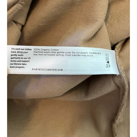 EILEEN FISHER Classic Organic Cotton Button Jacket Size S Tan Neutral Lagom - Picture 8 of 8